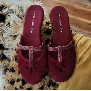 Madison Suede Clog Shoes